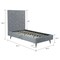 Manhattan Comfort Crosby Twin-Size Bed in Grey BD009-TW-GY - alternate 2